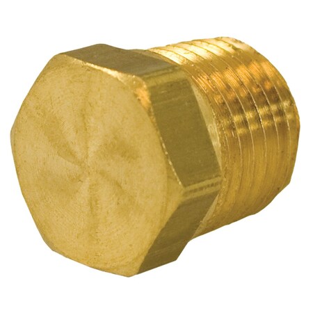 Yellow Brass Hex Head Plug 1/4 In.